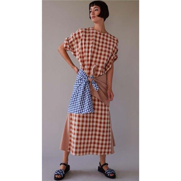 Caron Callahan Dresses & Skirts - Euc Caron Callahan Malia Dress Terra Cotton Gingham! Sz S